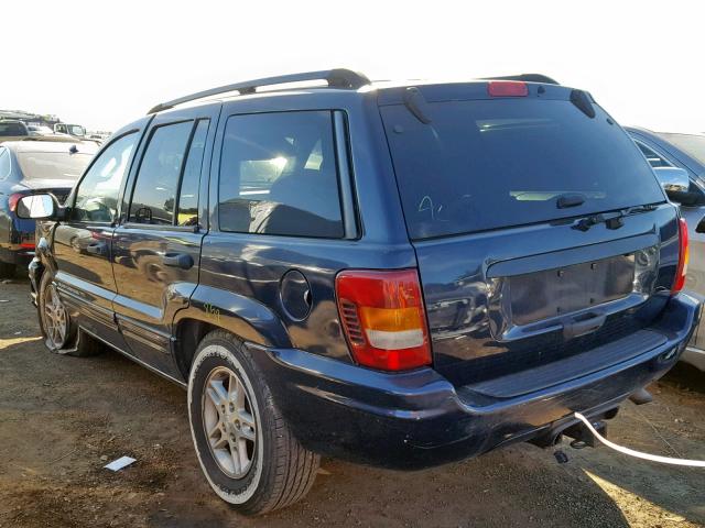 1J4GW48N84C355114 - 2004 JEEP GRAND CHER BLUE photo 3