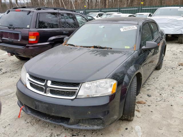 1B3BD4FB6BN564286 - 2011 DODGE AVENGER EX BLACK photo 2