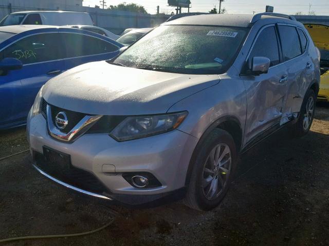 5N1AT2MT9EC828738 - 2014 NISSAN ROGUE S SILVER photo 2