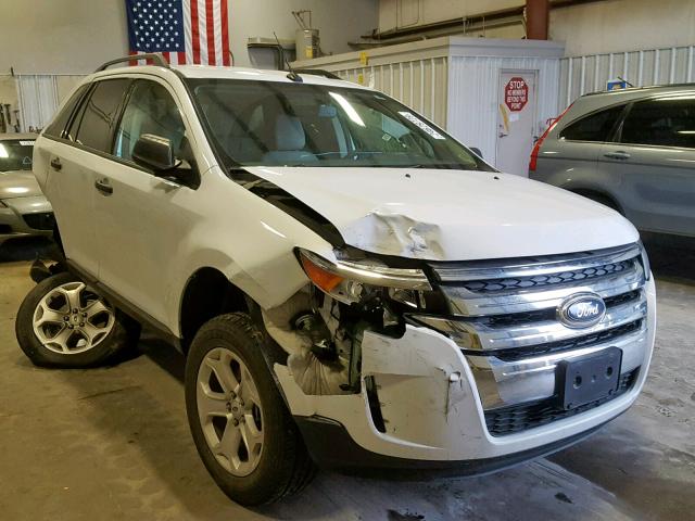 2FMDK4GC0EBB55555 - 2014 FORD EDGE SE WHITE photo 1