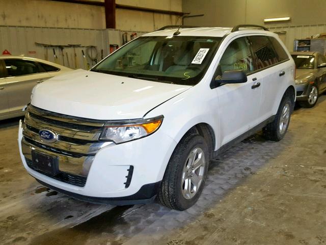 2FMDK4GC0EBB55555 - 2014 FORD EDGE SE WHITE photo 2