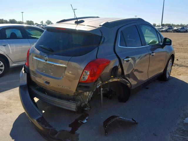 KL4CJASB9FB162795 - 2015 BUICK ENCORE BROWN photo 4