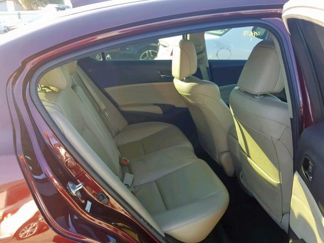 19UDE2F35GA020282 - 2016 ACURA ILX BASE BURGUNDY photo 6