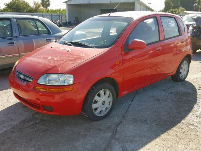 KL1TJ62624B145086 - 2004 CHEVROLET AVEO LS RED photo 2