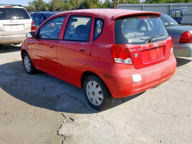 KL1TJ62624B145086 - 2004 CHEVROLET AVEO LS RED photo 3