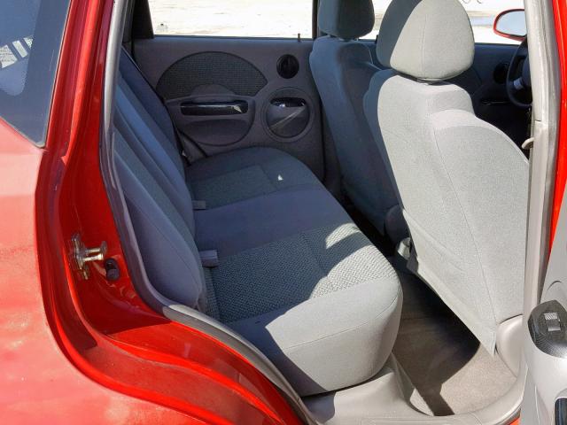 KL1TJ62624B145086 - 2004 CHEVROLET AVEO LS RED photo 6