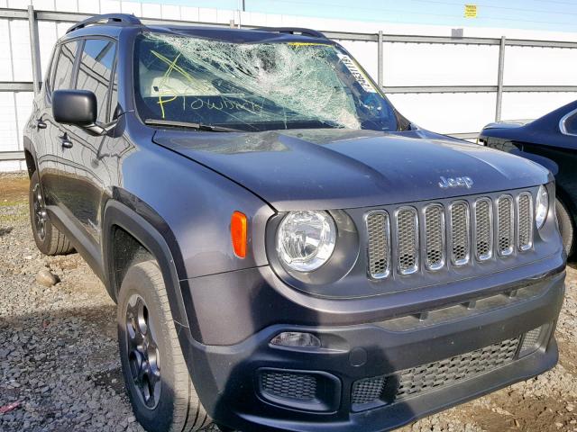 ZACCJBAB7HPE75236 - 2017 JEEP RENEGADE S GRAY photo 1