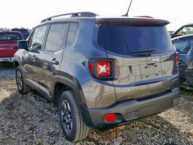 ZACCJBAB7HPE75236 - 2017 JEEP RENEGADE S GRAY photo 3
