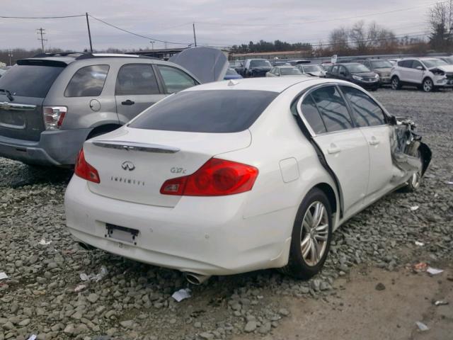 JN1CV6AR3DM763498 - 2013 INFINITI G37 WHITE photo 4