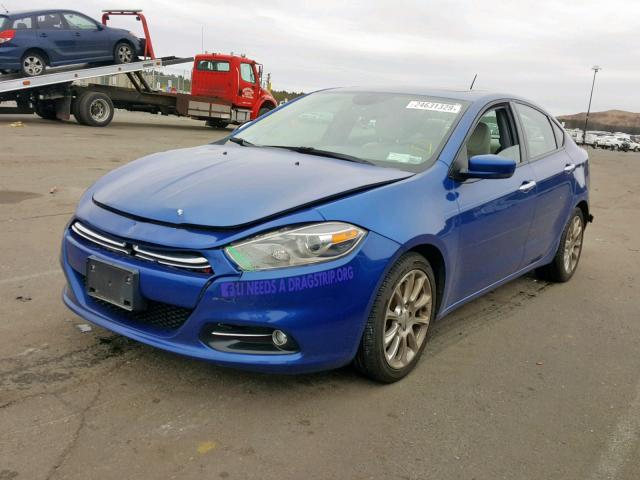 1C3CDFCA1DD132616 - 2013 DODGE DART LIMIT BLUE photo 2