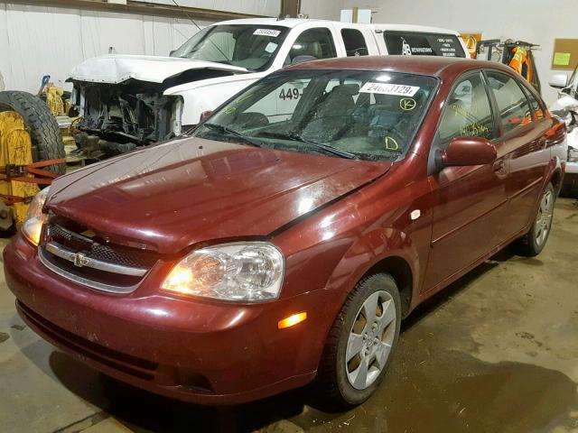 KL1JK59Z65K091436 - 2005 CHEVROLET OPTRA LS RED photo 2