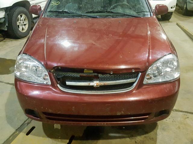 KL1JK59Z65K091436 - 2005 CHEVROLET OPTRA LS RED photo 7