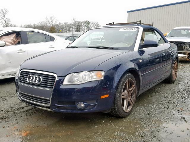 WAUDF48H48K001442 - 2008 AUDI A4 2.0T CA BLUE photo 2