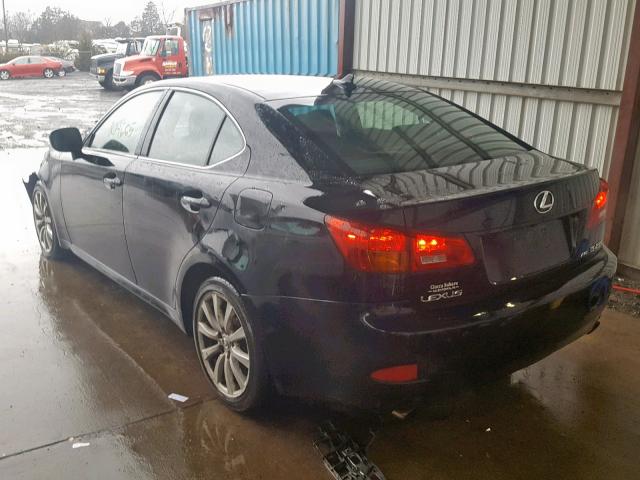 JTHCK262775015568 - 2007 LEXUS IS 250 BLACK photo 3