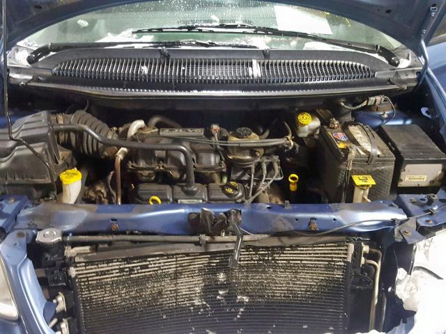 1D4GP45R87B206211 - 2007 DODGE CARAVAN SX BLUE photo 7