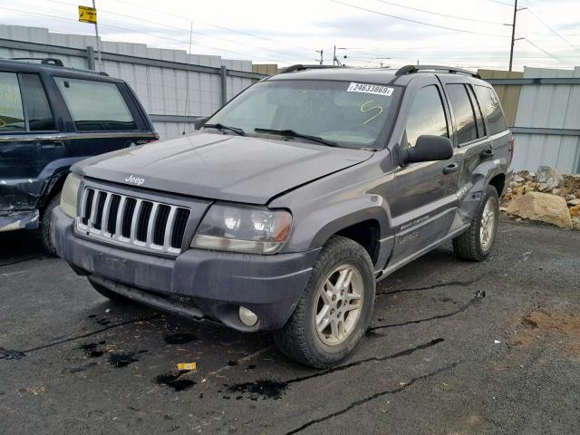 1J4GW48N74C352589 - 2004 JEEP GRAND CHER GRAY photo 2