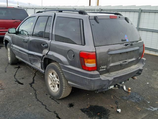 1J4GW48N74C352589 - 2004 JEEP GRAND CHER GRAY photo 3