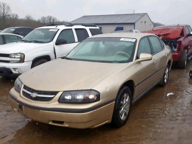 2G1WF52E059266302 - 2005 CHEVROLET IMPALA GOLD photo 2