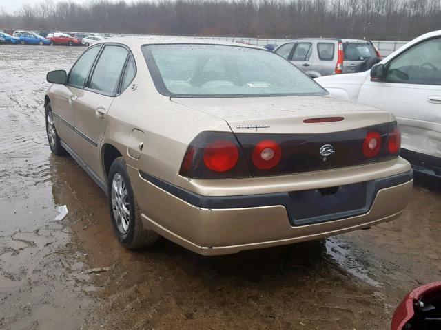 2G1WF52E059266302 - 2005 CHEVROLET IMPALA GOLD photo 3