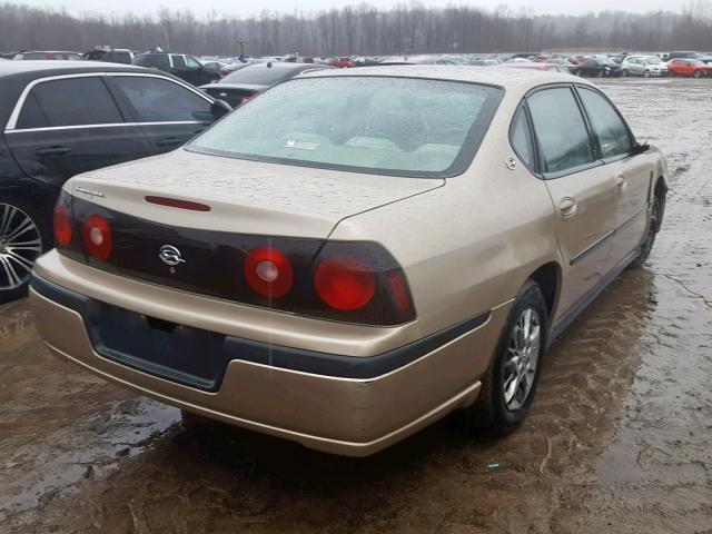 2G1WF52E059266302 - 2005 CHEVROLET IMPALA GOLD photo 4