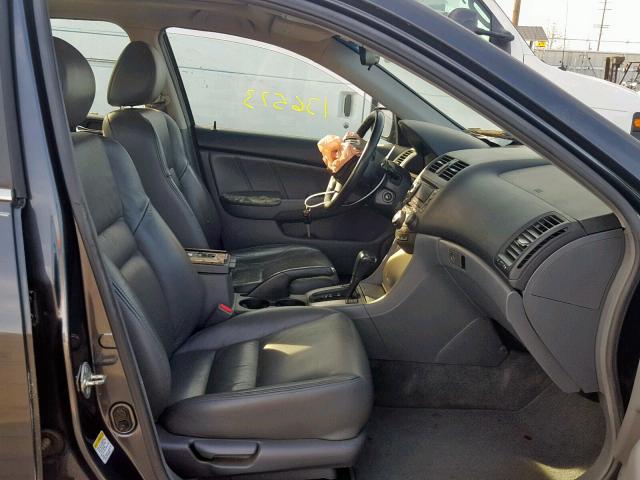 1HGCM56845A025143 - 2005 HONDA ACCORD EX GRAY photo 5