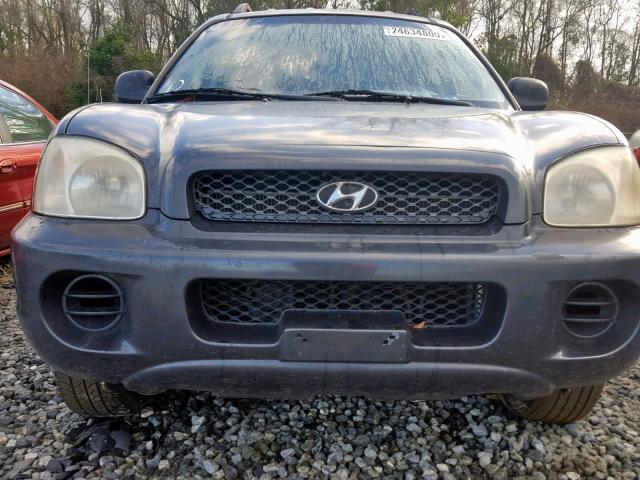 KM8SB82BX1U010119 - 2001 HYUNDAI SANTA FE GRAY photo 9