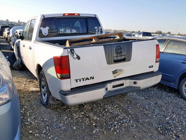 1N6AA07A45N557033 - 2005 NISSAN TITAN XE WHITE photo 3