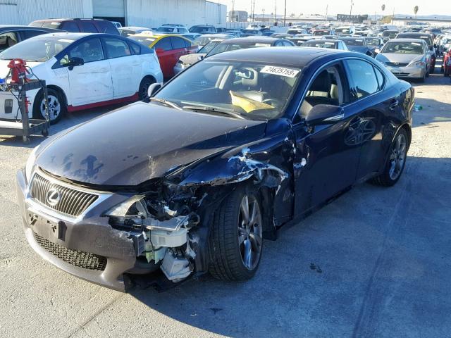 JTHBK262195093326 - 2009 LEXUS IS 250 BLUE photo 2