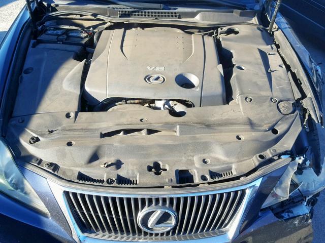 JTHBK262195093326 - 2009 LEXUS IS 250 BLUE photo 7