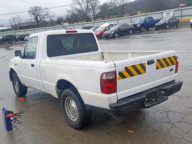 1FTYR10D64PB31917 - 2004 FORD RANGER WHITE photo 3