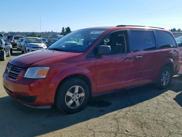 2D8HN44H58R704421 - 2008 DODGE GRAND CARA RED photo 2