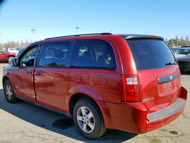 2D8HN44H58R704421 - 2008 DODGE GRAND CARA RED photo 3