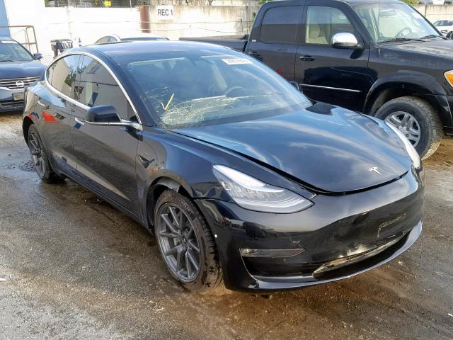 5YJ3E1EA6JF016065 - 2018 TESLA MODEL 3 BLACK photo 1