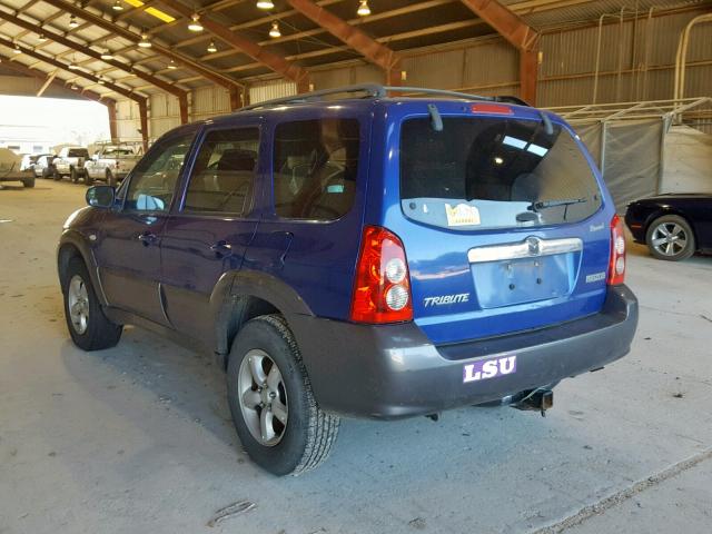 4F2YZ04125KM45749 - 2005 MAZDA TRIBUTE S BLUE photo 3