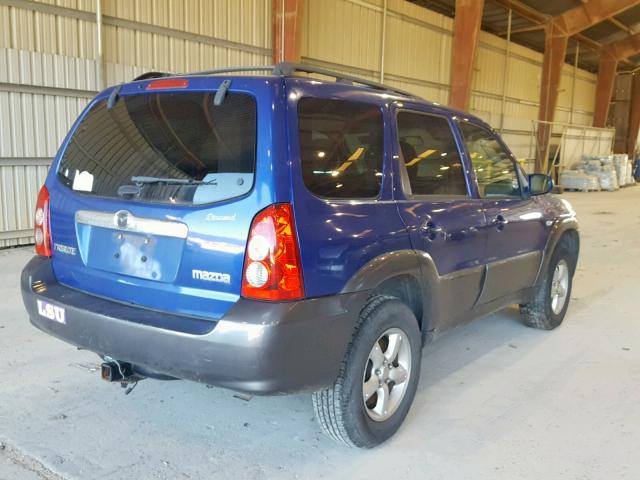 4F2YZ04125KM45749 - 2005 MAZDA TRIBUTE S BLUE photo 4