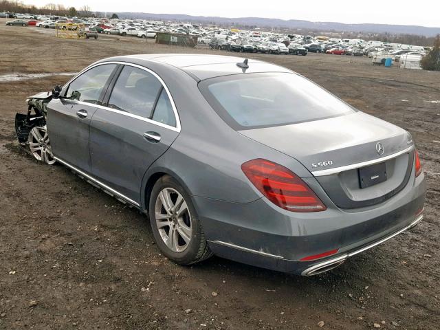 WDDUG8GB9JA387331 - 2018 MERCEDES-BENZ S 560 4MAT GRAY photo 3