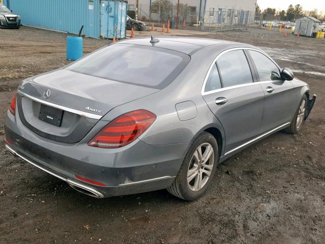 WDDUG8GB9JA387331 - 2018 MERCEDES-BENZ S 560 4MAT GRAY photo 4