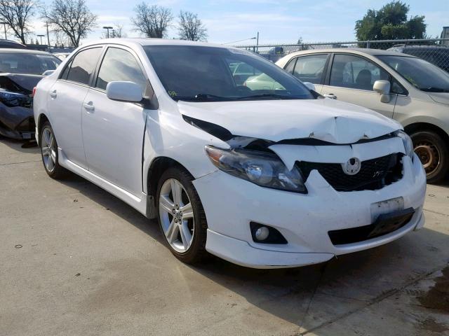 1NXBE40E49Z004633 - 2009 TOYOTA COROLLA XR WHITE photo 1