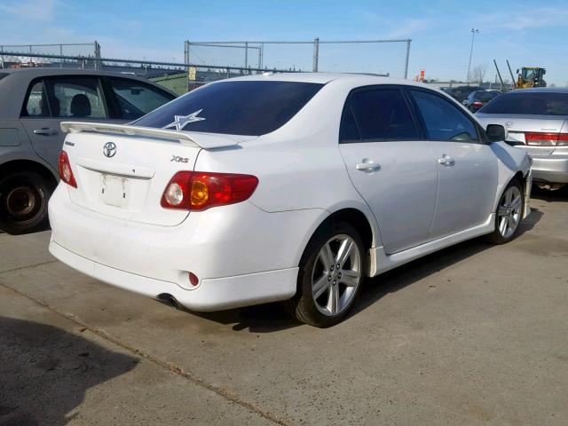 1NXBE40E49Z004633 - 2009 TOYOTA COROLLA XR WHITE photo 4