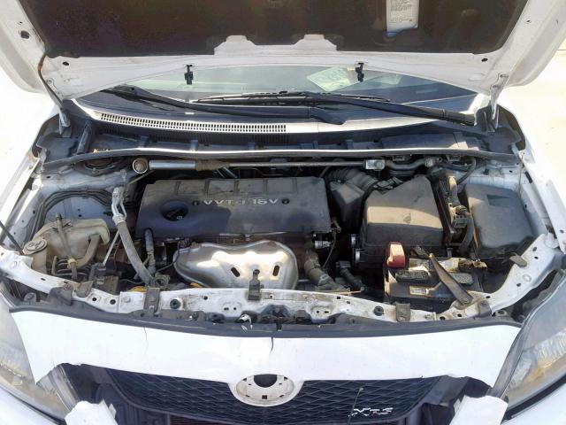 1NXBE40E49Z004633 - 2009 TOYOTA COROLLA XR WHITE photo 7