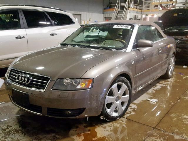 WAUAT48H94K007484 - 2004 AUDI A4 3.0 CAB TAN photo 2