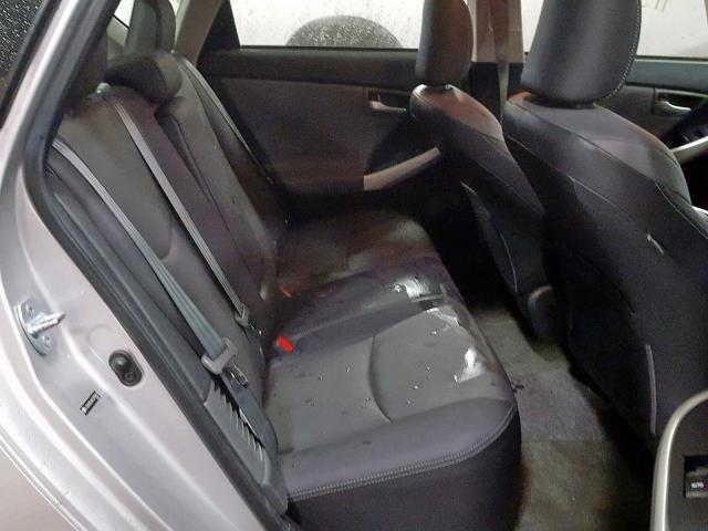 JTDKN3DU4C5392657 - 2012 TOYOTA PRIUS SILVER photo 6