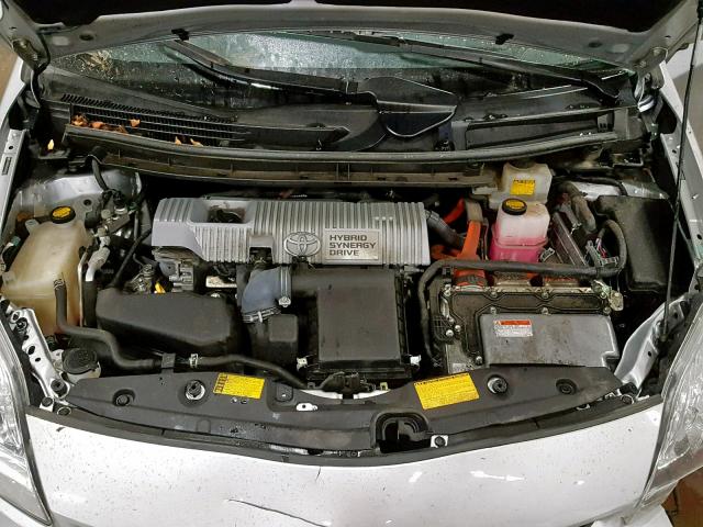 JTDKN3DU4C5392657 - 2012 TOYOTA PRIUS SILVER photo 7