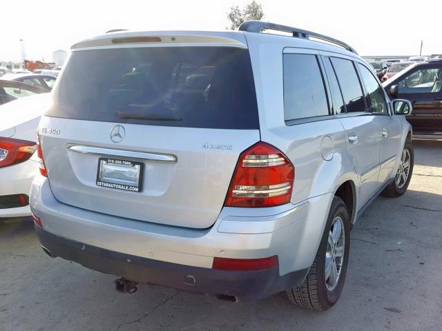 4JGBF71E77A217488 - 2007 MERCEDES-BENZ GL 450 4MA SILVER photo 4