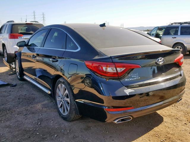 5NPE34AF8FH202099 - 2015 HYUNDAI SONATA SPO BLACK photo 3