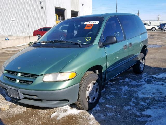 2B4FP25B8XR358231 - 1999 DODGE CARAVAN GREEN photo 2