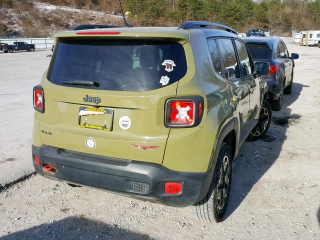 ZACCJBCT8FPB77975 - 2015 JEEP RENEGADE T GREEN photo 4