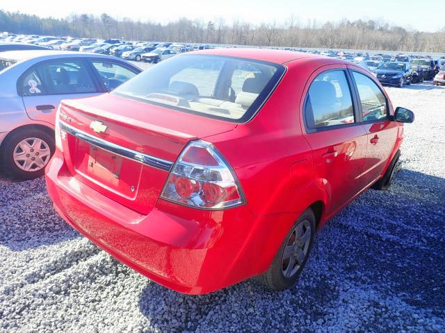 KL1TD5DE9BB131172 - 2011 CHEVROLET AVEO LS RED photo 4