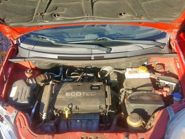 KL1TD5DE9BB131172 - 2011 CHEVROLET AVEO LS RED photo 7