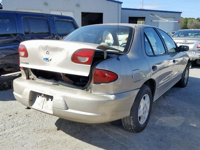 1G1JC524917111950 - 2001 CHEVROLET CAVALIER B TAN photo 4